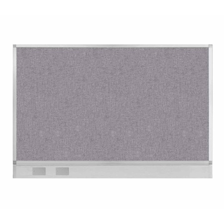 Versare Hush Panel Configurable Cubicle Partition 6' x 4' Cloud Gray Fabric w/ Cable Channel 1855648